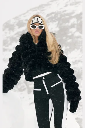 PRETTYLITTLETHING Bubble Faux Fur Puffer Coat