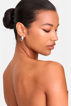 PRETTYLITTLETHING Silver Abstract Teardrop Multipack Earrings