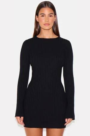 PRETTYLITTLETHING Ribbed Knit Mini Dress