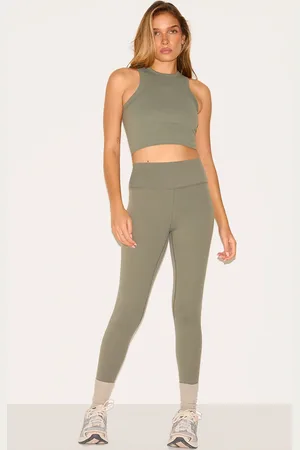 PRETTYLITTLETHING Olive Sculpt Cropped Gym Leggings
