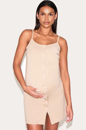 PRETTYLITTLETHING Maternity Mama Strappy Button Up Front Nightie