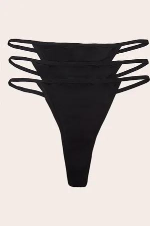 PRETTYLITTLETHING Microfibre Thong 3 Pack