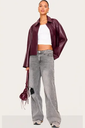 PRETTYLITTLETHING Ripped Knee Frayed Hem Boyfriend Jeans