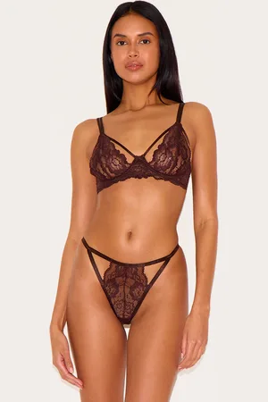 PRETTYLITTLETHING Lace Strappy Cut Out Lingerie Set