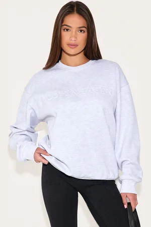 PRETTYLITTLETHING Premium Copenhagen Embossed Sweatshirt
