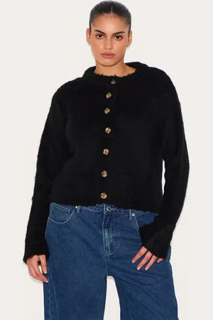 PRETTYLITTLETHING Plus Eyelash Knitted Cardigan