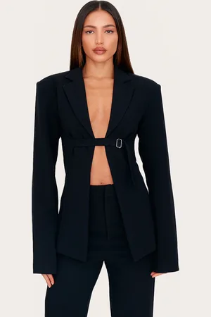 PRETTYLITTLETHING Tall Strap Detail Fitted Blazer