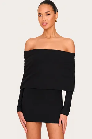 PRETTYLITTLETHING Cotton Super Oversized Bardot Mini Dress