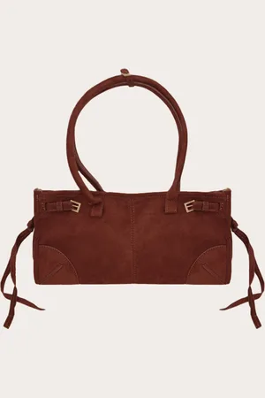 PRETTYLITTLETHING Faux Suede Long Shoulder Bag