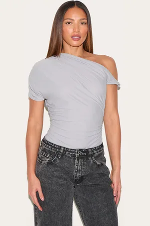 PRETTYLITTLETHING Tall Soft Touch Twist Detail Bodysuit