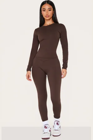 PRETTYLITTLETHING Petite Sculpt Wrap Waist Gym Legging