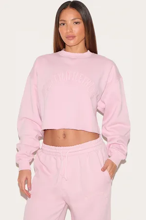 PRETTYLITTLETHING Tall Distressed Varsity Cropped Sweatshirt