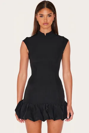 PRETTYLITTLETHING Bust Seam Detail Puffball Dress