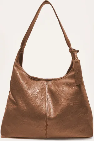 PRETTYLITTLETHING Tan Faux Suede Tote Bag