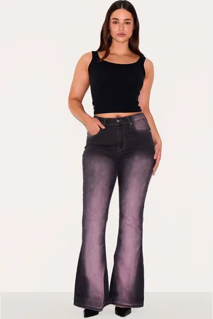 PRETTYLITTLETHING Shape Ombre High Waist Flare Jeans