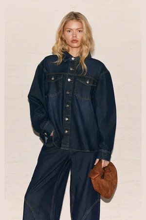 PRETTYLITTLETHING Boxy Fit Denim Shirt