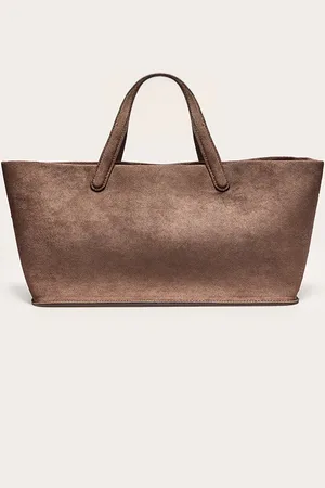 PRETTYLITTLETHING Faux Suede Elongated Hand Bag