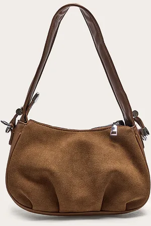 PRETTYLITTLETHING Faux Suede Mini Shoulder Bag