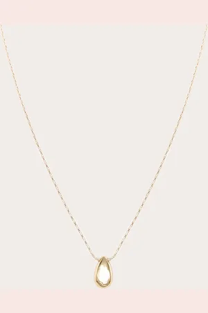 PRETTYLITTLETHING Gold Mini Teardrop Pendant Necklace