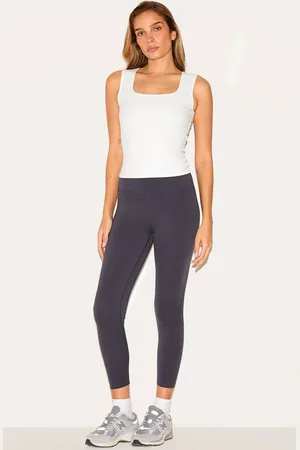 PRETTYLITTLETHING Charcoal Sculpt Cropped Gym Leggings
