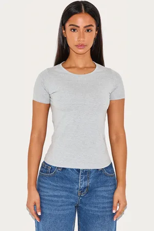PRETTYLITTLETHING Petite Premium Cotton Cap Sleeve T-shirt