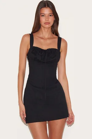 PRETTYLITTLETHING Tie Detail Shift Dress