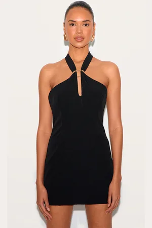 PRETTYLITTLETHING Woven Trim Detail Mini Dress
