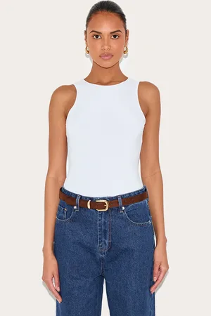 PRETTYLITTLETHING Basic Slinky Racer Bodysuit