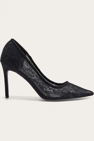 PRETTYLITTLETHING Wide Fit Lace High Stiletto Court Heels