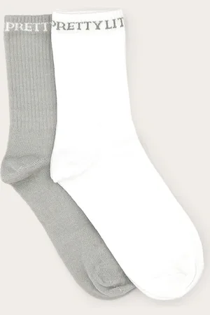 PRETTYLITTLETHING Logo 2 Pack Socks