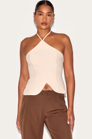 PRETTYLITTLETHING Halterneck Long Top