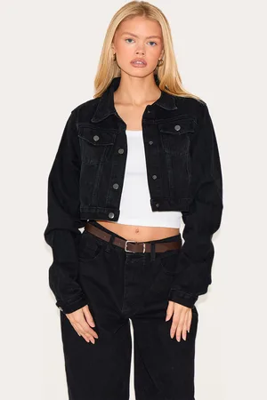 PRETTYLITTLETHING Cropped Denim Jacket