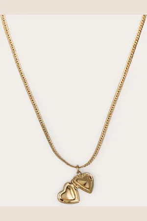 PRETTYLITTLETHING Gold Locket Snake Chain Necklace