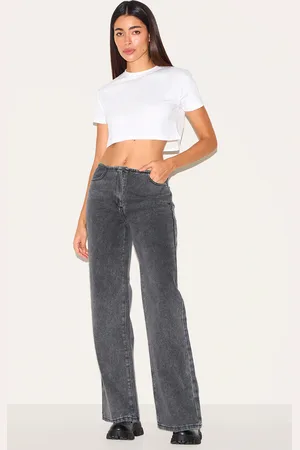 PRETTYLITTLETHING Low Rise No Waistband Straight Leg