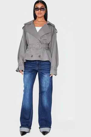 PRETTYLITTLETHING Classic Grazer Length Trench Coat