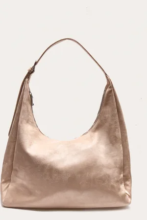PRETTYLITTLETHING Cream Faux Suede Tote