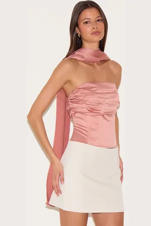 PRETTYLITTLETHING Ruched Scarf Detail Corset