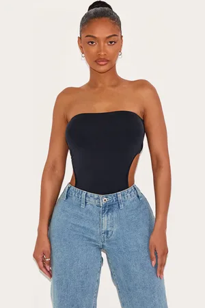 PRETTYLITTLETHING Shape Seamless Open Back Bandeau Bodysuit