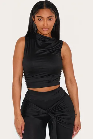 PRETTYLITTLETHING Shape Super Soft Ruched Off The Shoulder Top