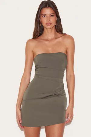PRETTYLITTLETHING Bandeau Ruched Mini Dress
