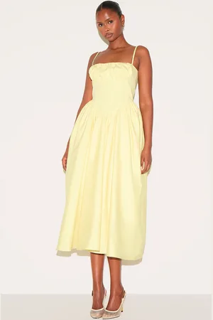 PRETTYLITTLETHING Ruched Bust Corset Strappy Midaxi Dress
