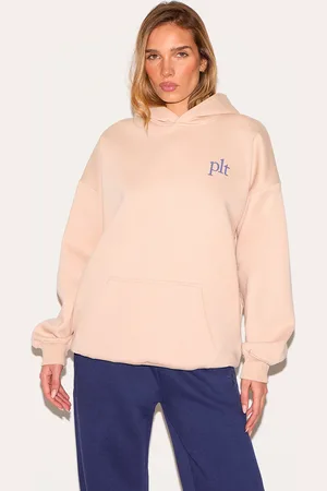 PRETTYLITTLETHING Cream Oversized Hoodie