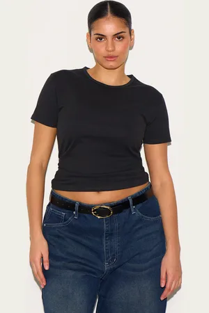 PRETTYLITTLETHING Plus Premium Cotton Cap Sleeve T-shirt