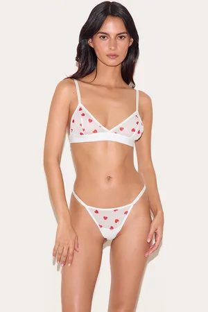 PRETTYLITTLETHING Mesh Heart Triangle Bralette
