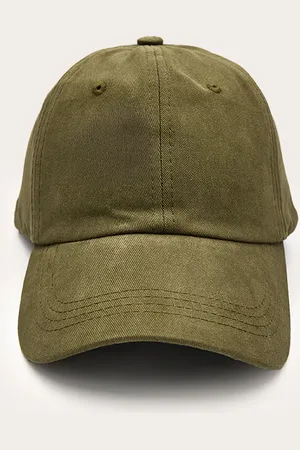 PRETTYLITTLETHING Olive Cotton Cap