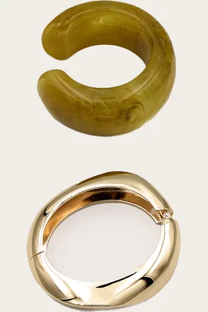 PRETTYLITTLETHING Acrylic and Gold Bangle Pack