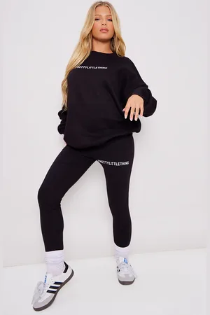 PRETTYLITTLETHING Logo Print Leggings