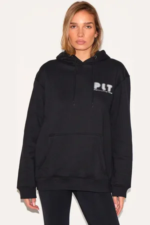 PRETTYLITTLETHING Printed Oversized Hoodie