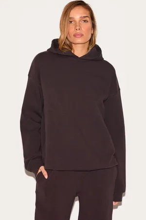 PRETTYLITTLETHING Espresso Premium Interlock Oversized Hoodie