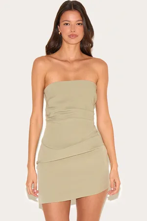 PRETTYLITTLETHING Bandeau Ruched Mini Dress